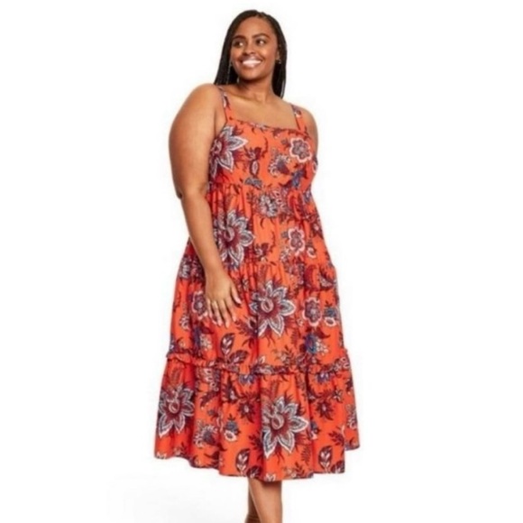 🌺SALE LIM ED FLORAL TIERED MIDI DRESS - Picture 5 of 9